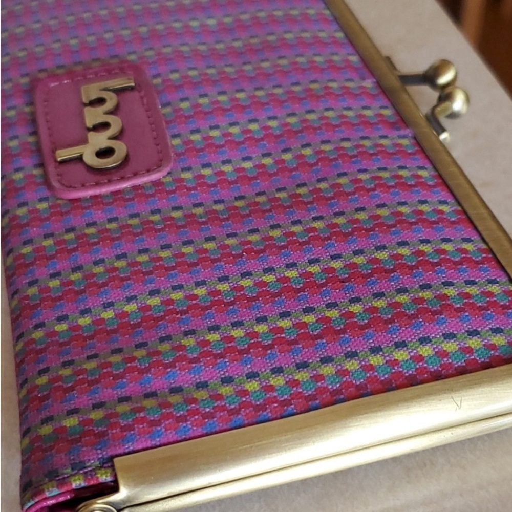 Loop Home Grown Unique Purple Floral Color Wallet NWOT - Picture 4 of 7